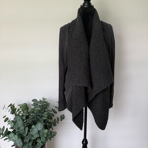 Lucky Brand Jacket Chunky Knit Shrug with Waterfall Front Large